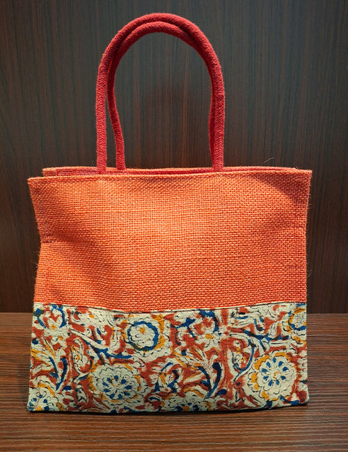 Red Jute Kalamkari Bag