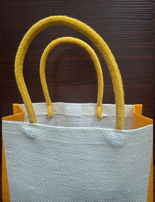 Zari Jute Bag (Yellow)