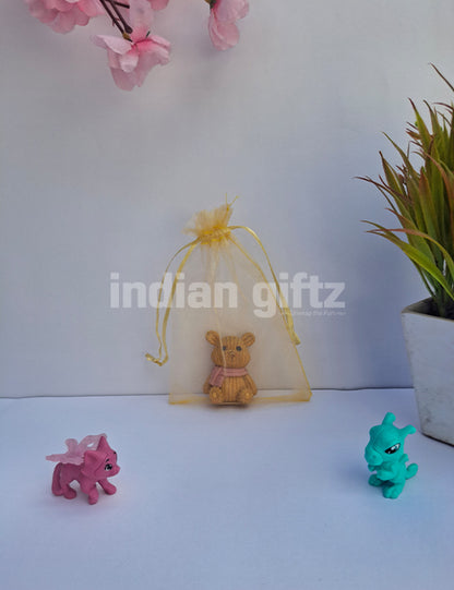 Plain GOLDEN Potli Bags for Return Gift ,Wedding Party Favor Gift Bags Drawstring Pouches Pack Of 25 Bags (6 x 4 inch)