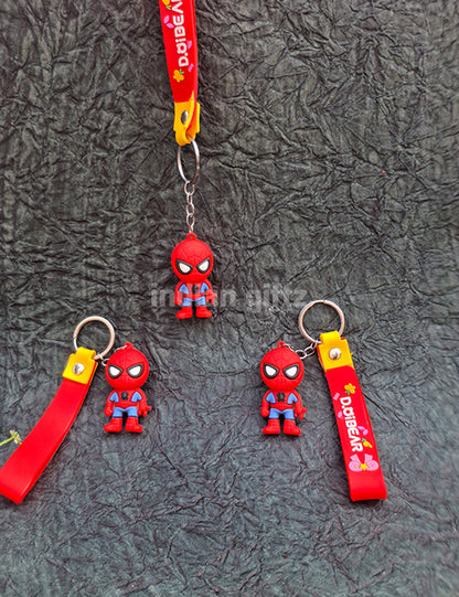 Spider-Man Themed Keychain with Loop and Metal Hook – Ideal for Kids , birthday Return Gift & Daily Use