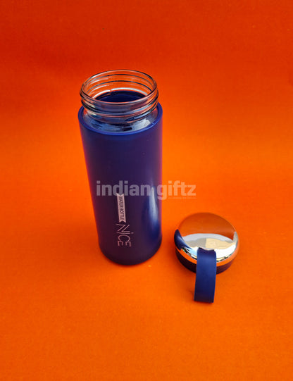 Nice Vacuum Insulated Glass Water Bottle 400ml with handle.  Perfectly suited for return gifts at birthdays, housewarming ceremonies, festive celebrations, and various special occasions