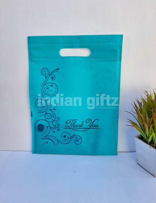Thankyou Green Printed Non Woven Bag For|Wedding| Birthday | Housewarming| All Events (12 × 9 inch)