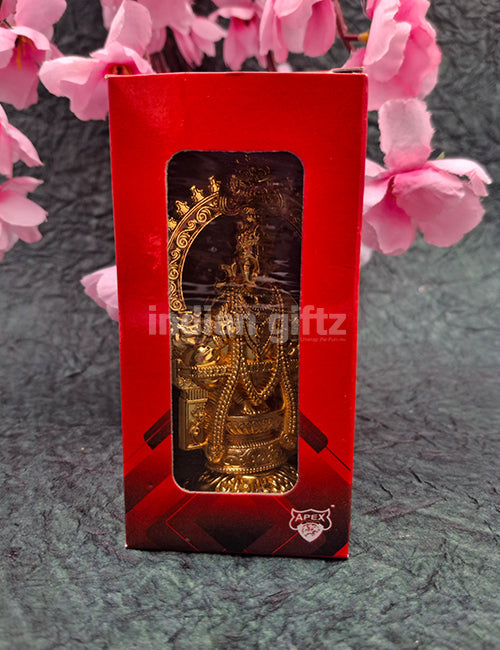 Lord Ayyappa Golden Colour Metal Idol Car Dashboard Statue