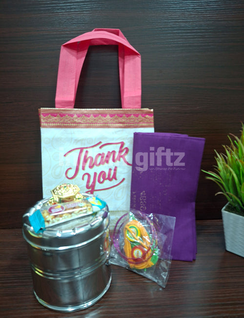 Steel Container Thambullam Bag Set