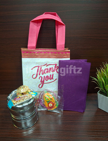 Steel Container Thambullam Bag Set