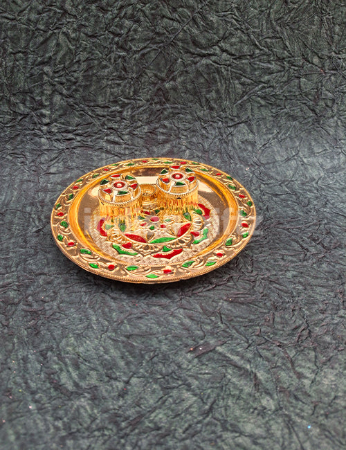 Round Kumkum Platter (6 Inch)