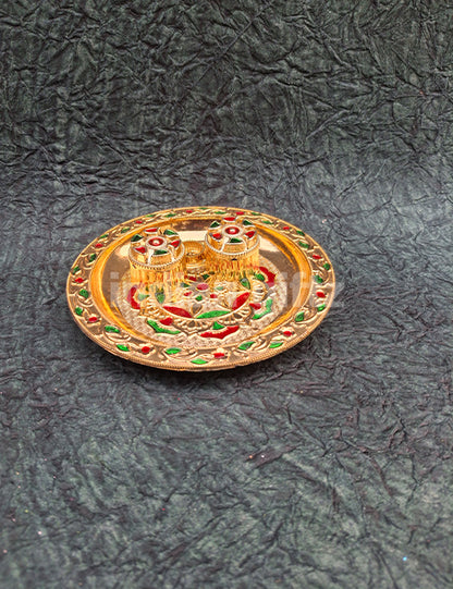 Round Kumkum Platter (6 Inch)
