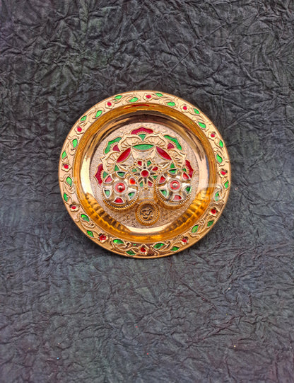 Round Kumkum Platter (6 Inch)