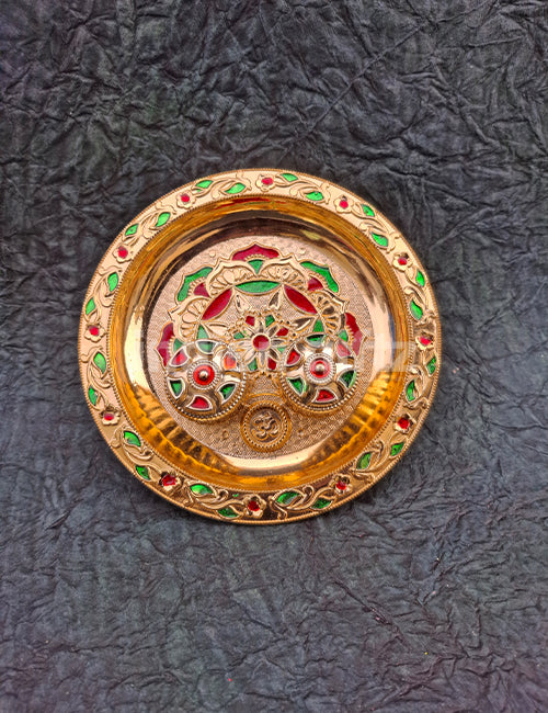 Round Kumkum Platter (6 Inch)