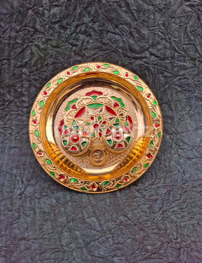 Round Kumkum Platter (6 Inch)