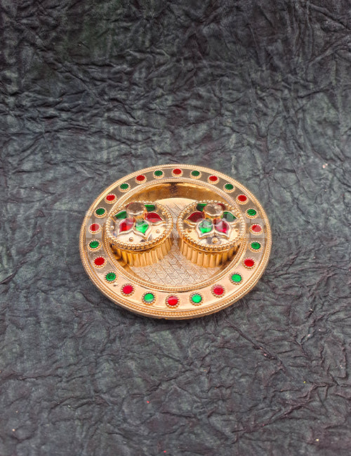 Full Moon Kumkum Platter (4x4 Inch)