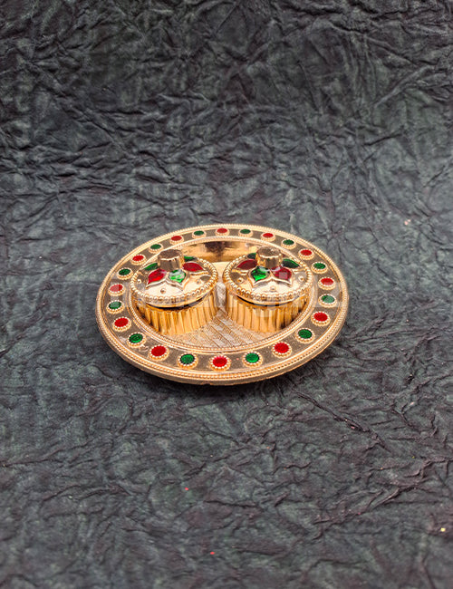 Full Moon Kumkum Platter (4x4 Inch)