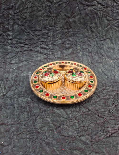 Full Moon Kumkum Platter (4x4 Inch)