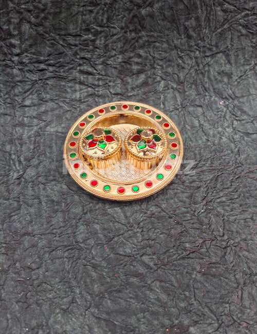 Full Moon Kumkum Platter (4x4 Inch)