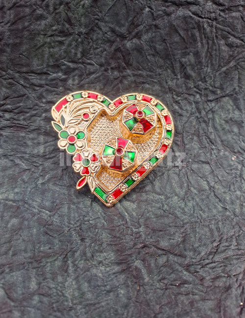 Heart Kumkum Platter (3x3 Inch)
