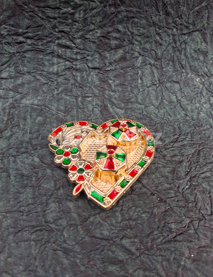Heart Kumkum Platter (3x3 Inch)