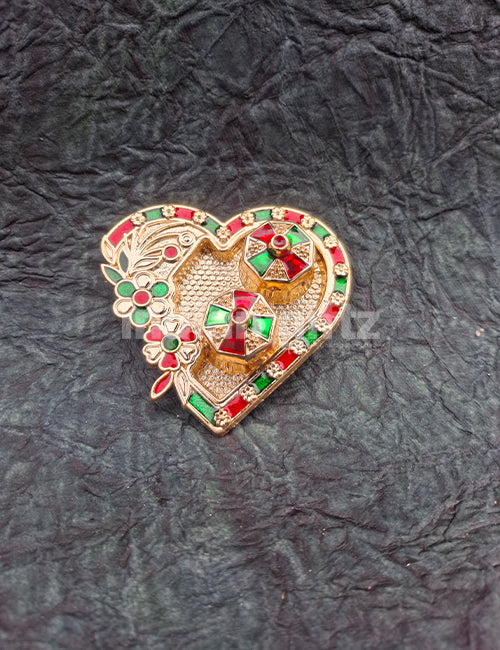 Heart Kumkum Platter (3x3 Inch)