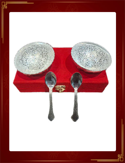 German Two Bowl Set – Silver