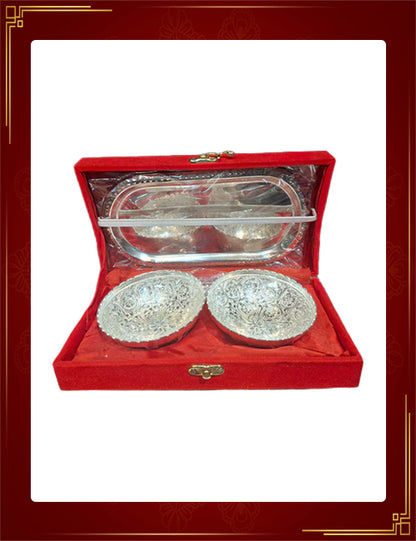 German Two Bowl Set – Silver