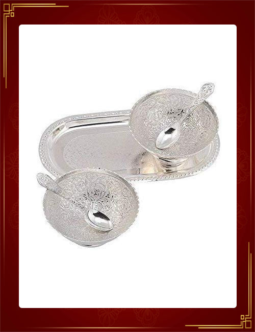 German Two Bowl Set – Silver