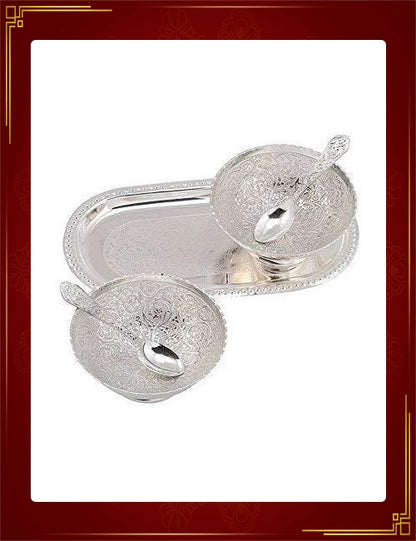 German Two Bowl Set – Silver