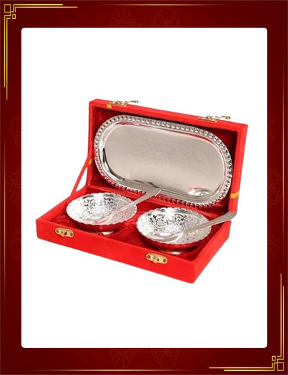 German Two Bowl Set – Silver