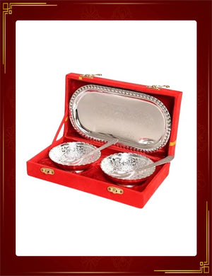 German Two Bowl Set – Silver